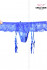Podvazkové sexy kalhotky Blossom - Modrá